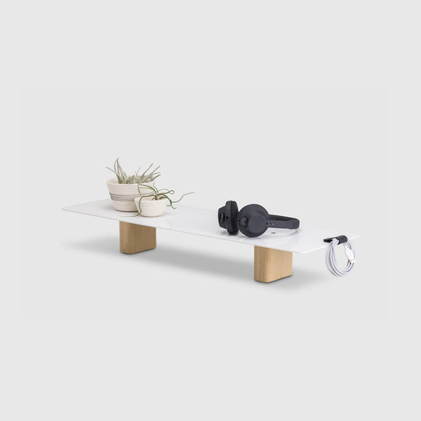 Monitor Stand & Desk Shelf - White Oak – ARTIFOX