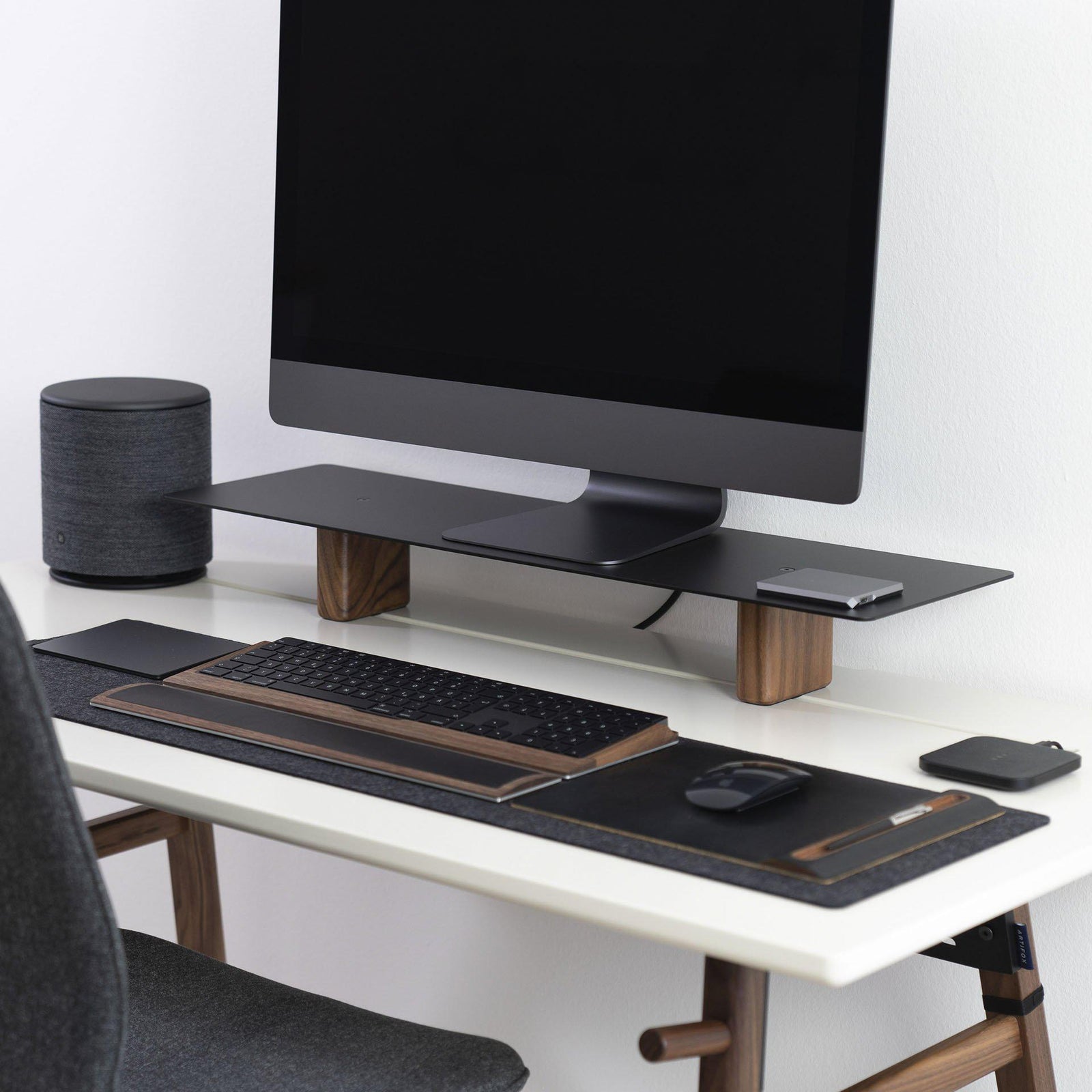 Monitor Stand & Desk Shelf - Walnut – ARTIFOX