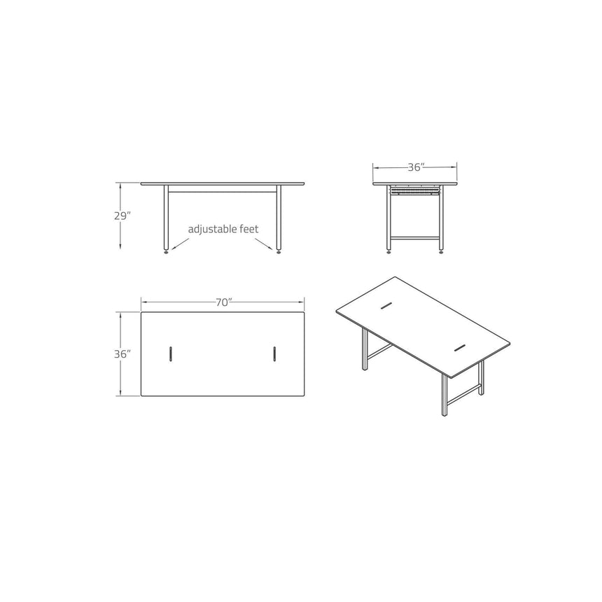 ARTIFOX Table - Whitewash Oak 