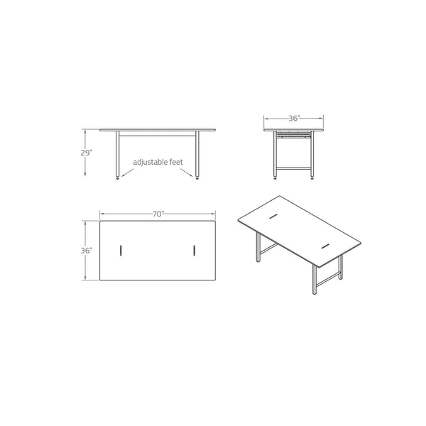 Executive Desk & Dining Table - White Oak – ARTIFOX