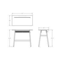 ARTIFOX Standing Desk - White Oak + Bone