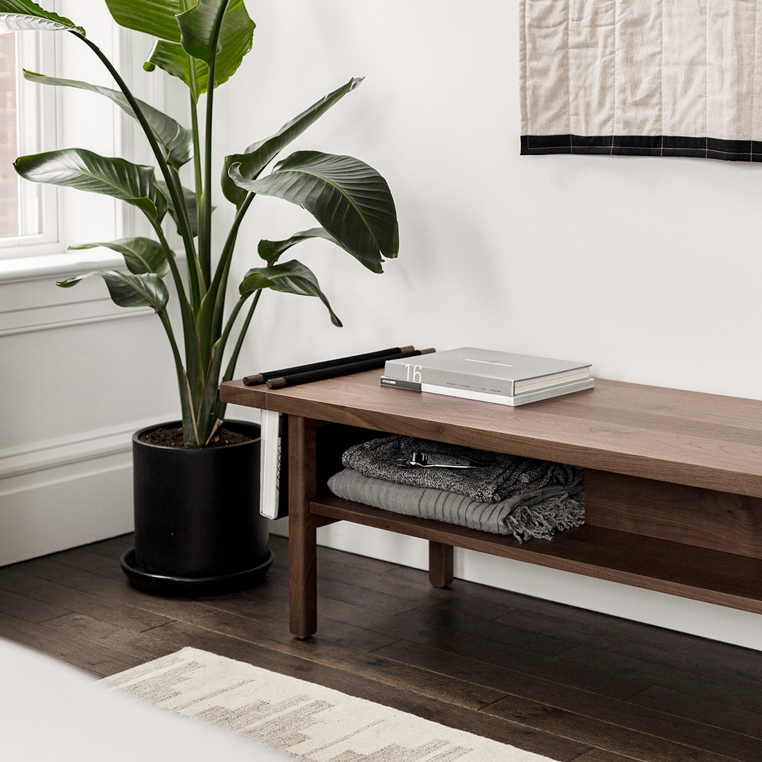 Modern Bench - Walnut – ARTIFOX